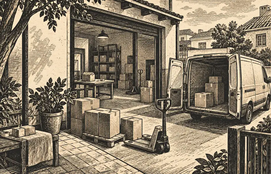 Illustration of logistics businesses and their working space